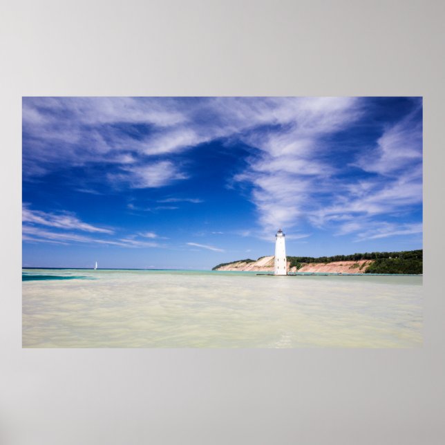 North Frankfort Pier Lighthouse, Frankfort, MI Poster (Framsidan)