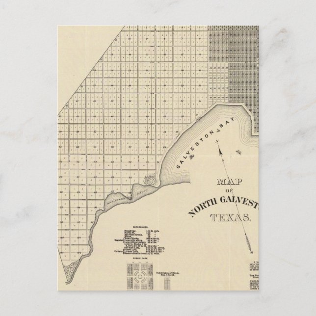 North Galveston Vykort (Framsida)