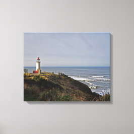 North Head Lighthouse på Longstrand, WA Canvastryck