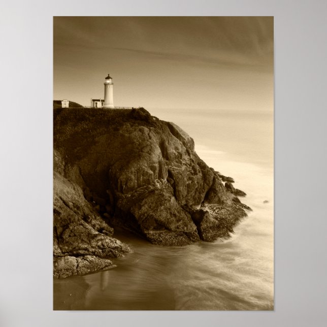 North Head Lighthouse | Statsparken Fort Canby, WA Poster (Framsidan)