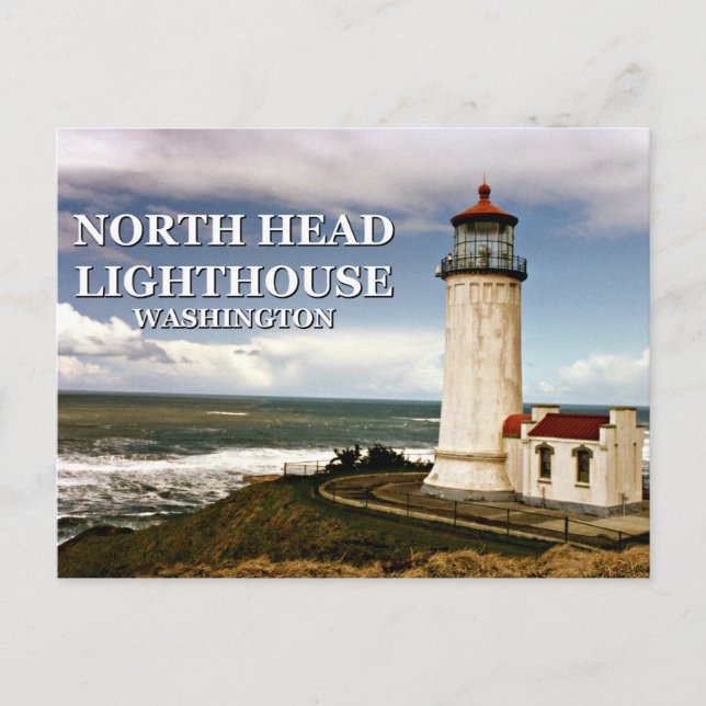 North Head Lighthouse, Washington Postcard Vykort (Framsida)