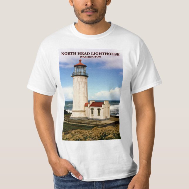 North Head Lighthouse, Washington T-Shirt (Framsida)