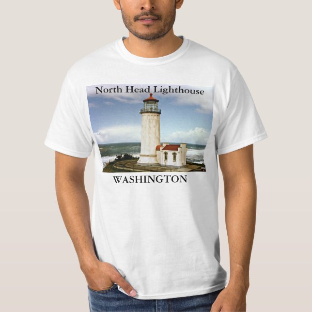 North Head Lighthouse, Washington T-Shirt (Framsida)