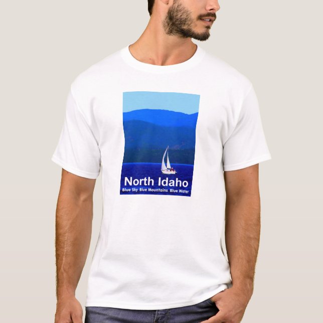 North Idaho Blue T Shirt (Framsida)