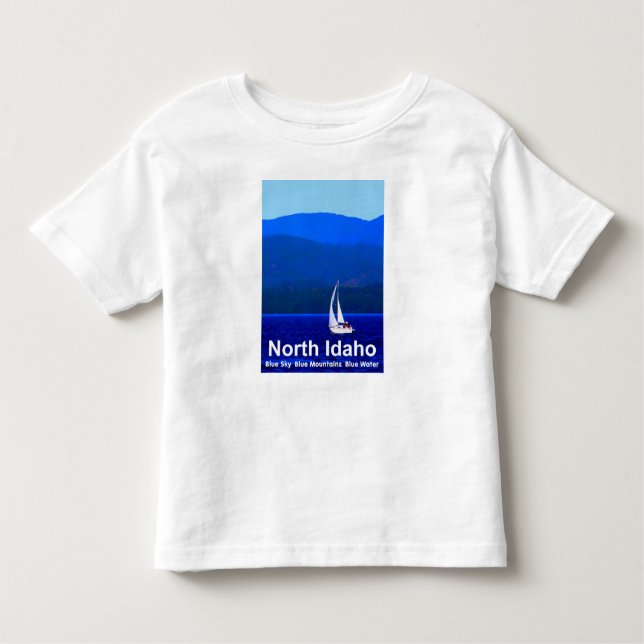 North Idaho Blue T Shirt (Framsida)