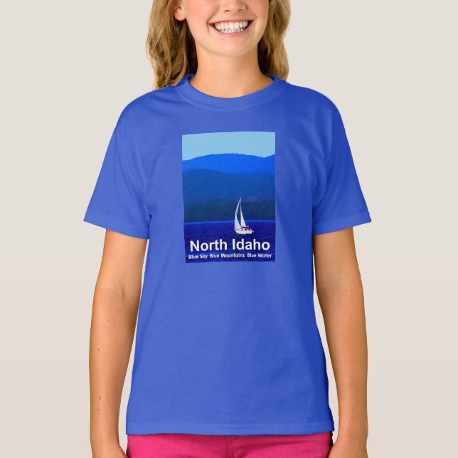 North Idaho Blue T-shirt (Framsida)