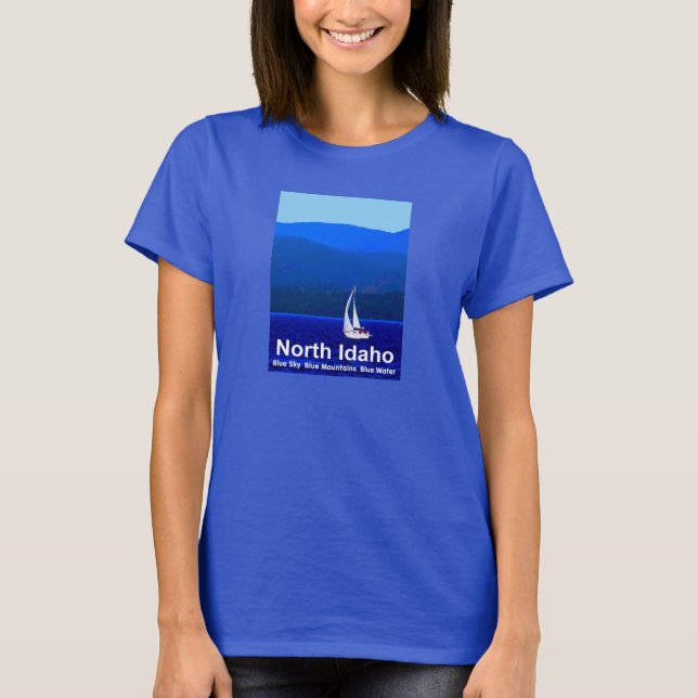North Idaho Blue T-shirt (Framsida)