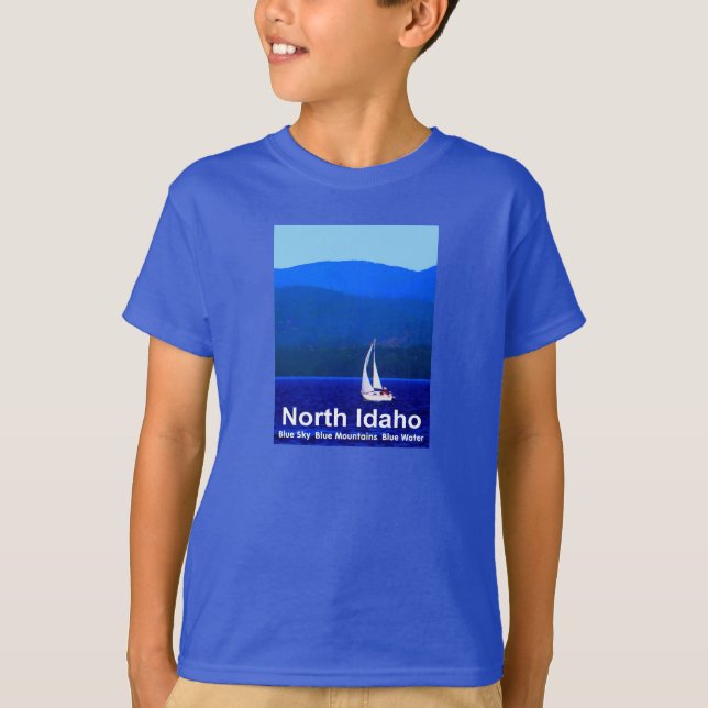 North Idaho Blue Tee Shirt (Framsida)