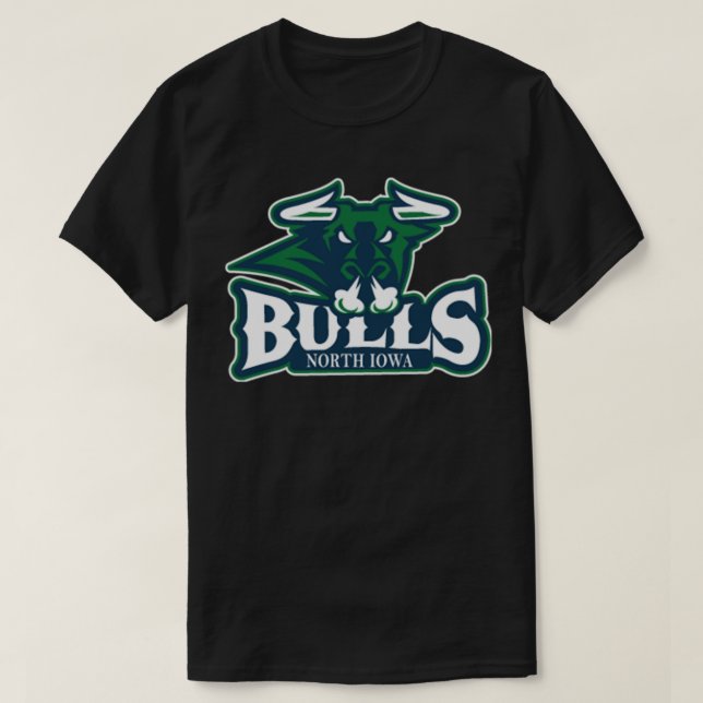 North Iowa Bulls Sticker T Shirt (Design framsida)