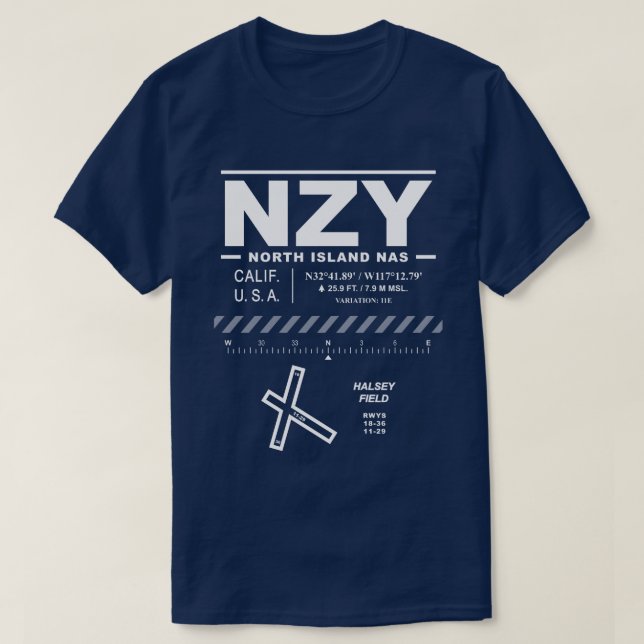 North Island NAS/Halsey Fält NZY T Shirt (Design framsida)