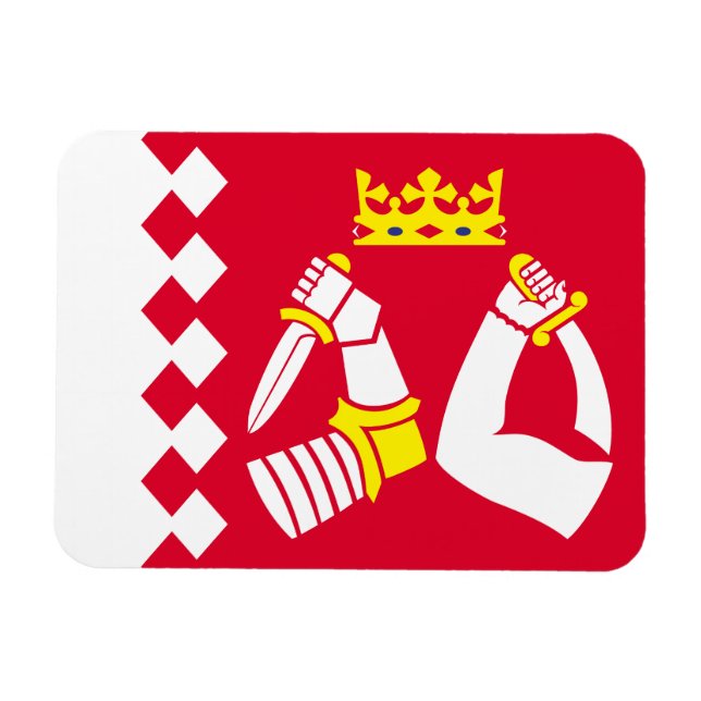 North Karelia Flagga Magnet (Horisontell)