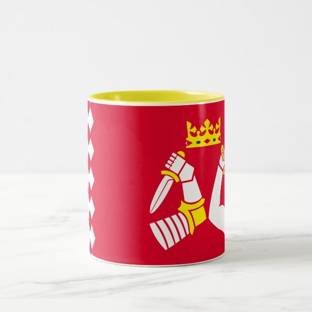 North Karelia Flagga Två-Tonad Mugg (Center)