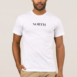 North | Klassisk Tidlös Minimal Svart Logo T Shirt