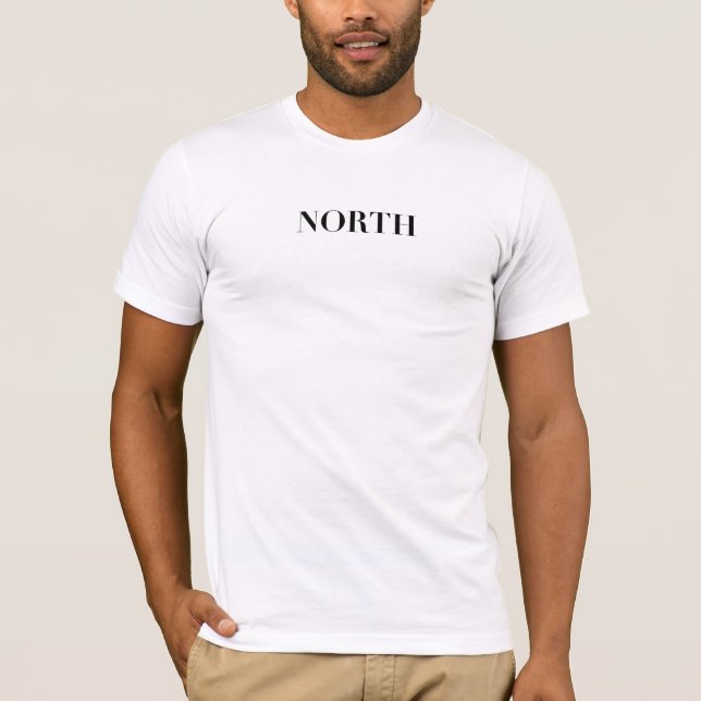 North | Klassisk Tidlös Minimal Svart Logo T Shirt (Framsida)