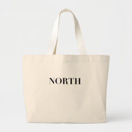 North | Klassisk Tidlös Minimal Svart Logotyp Jumbo Tygkasse