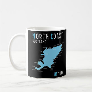 North Kusten 500 Driving Route Karta Scotland NC50 Kaffemugg