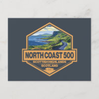 North Kusten 500 Scotland Travel Art Badge