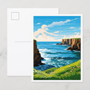 North Kusten 500 Scotland Travel Illustration Vykort