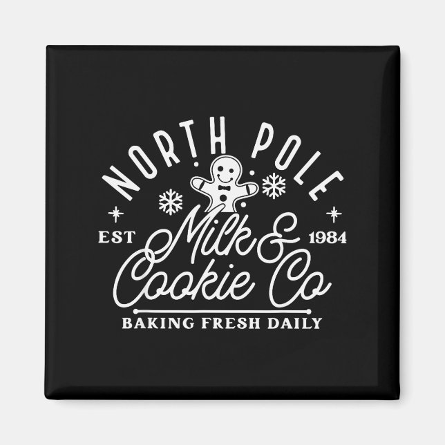 North Le Milk And Cookie Co Funny Baking Christmas Magnet (Framsidan)