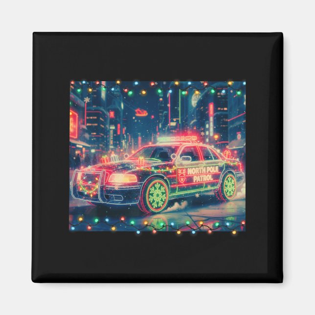 North Le Patrol Christmas Car Tee  Magnet (Framsidan)