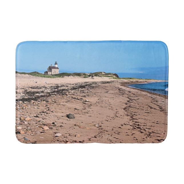North Lighthouse, Block Island RI Bath Mat Badrumsmatta (Framsidan)