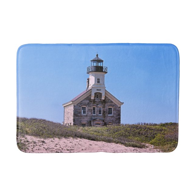 North Lighthouse, Block Island RI Bath Mat Badrumsmatta (Framsidan)