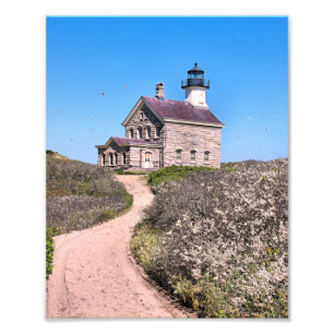 North Lighthouse, Block Island RI Photo Print Fototryck