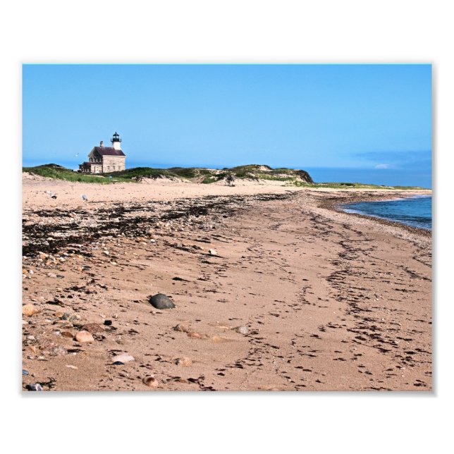 North Lighthouse, Block Island RI Photo Print Fototryck (Framsidan)