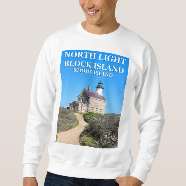 North Lighthouse, Block Island RI Sweatshirt (Framsida)
