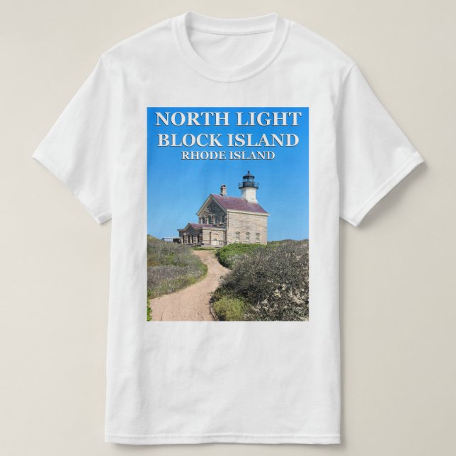 North Lighthouse, Block Island RI T-Shirt (Design framsida)