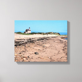 North Lighthouse, Block Island Wrapped Canvas