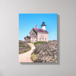 North Lighthouse, Block Island Wrapped Canvas