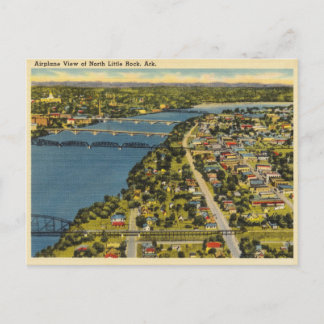 North Little Rock Arkansas Vintage Flygbild Vykort