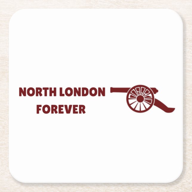 North London Forever Underlägg Papper Kvadrat (Framsidan)