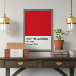 North London Gunner Red - Fullt Width Perfect Poster