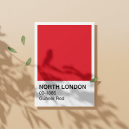North London Gunner Red - White Gräns Perfect Poster