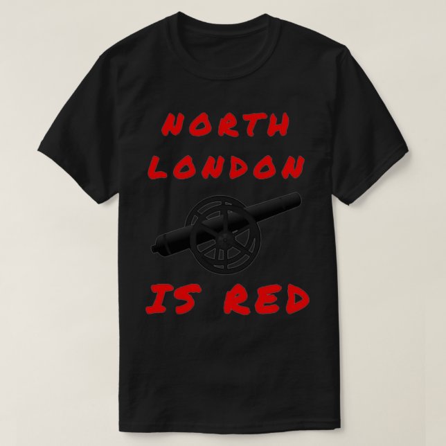 North London Is Red T Shirt (Design framsida)