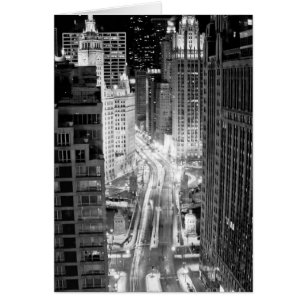 North Michigan Avenue i Chicago efter vintern Hälsningskort