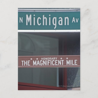 "North Michigan Avenue och den magnificent Mile Vykort