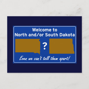 North och/eller South Dakota Vykort