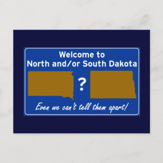 North och/eller South Dakota Vykort
