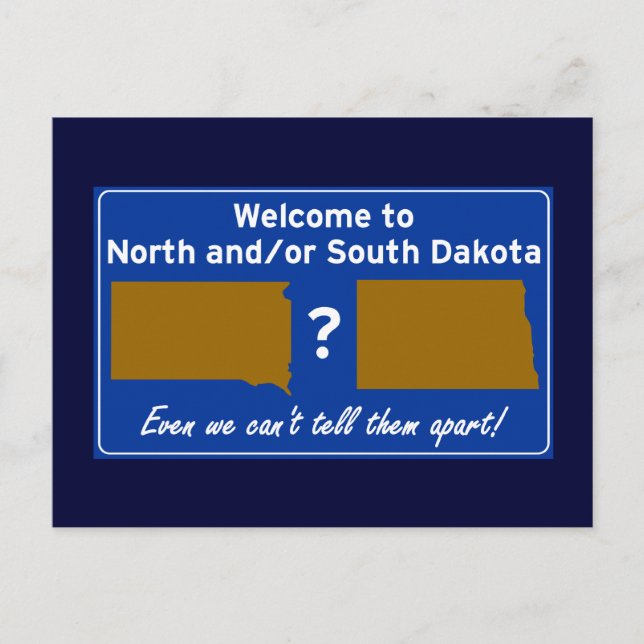 North och/eller South Dakota Vykort (Framsida)