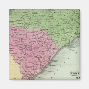 North och South Carolina 2 Magnet
