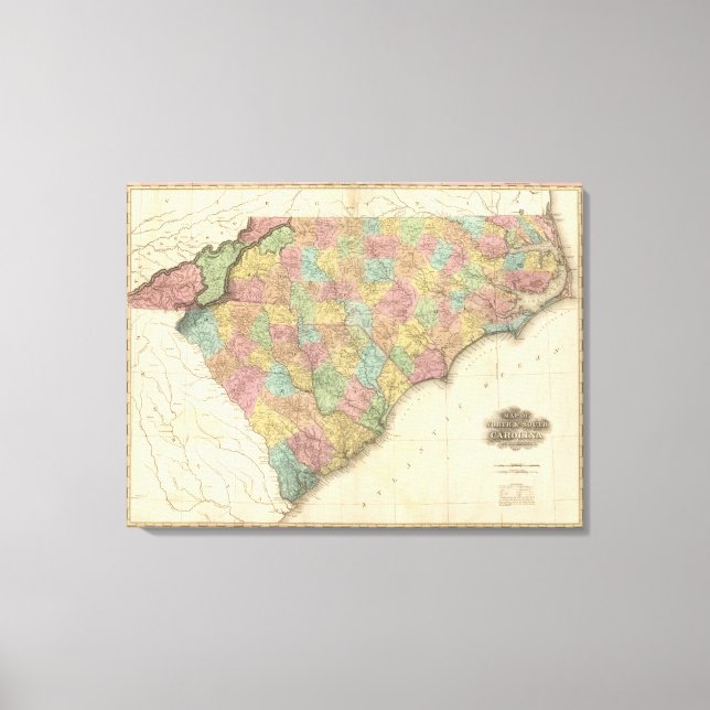 North och South Carolina 3 Canvastryck (Framsida)