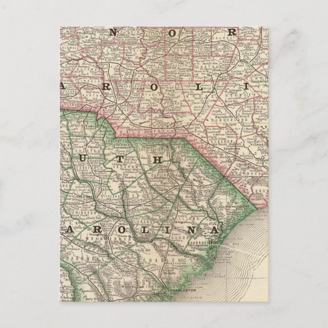 North och South Carolina 3 Vykort (Framsida)