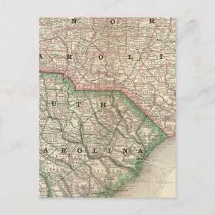 North och South Carolina 3 Vykort