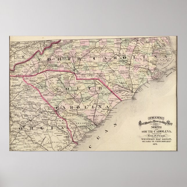 North och South Carolina 4 Poster (Framsidan)
