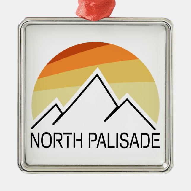 North Palisade California Retro Julgransprydnad Metall (Framsidan)