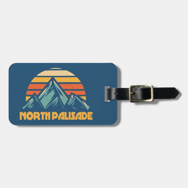 North Palisade California Retro Turkos Bagagebricka (Horisontell Framsida)
