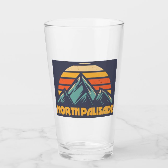 North Palisade California Retro Turkos Glaskopp (Framsida)